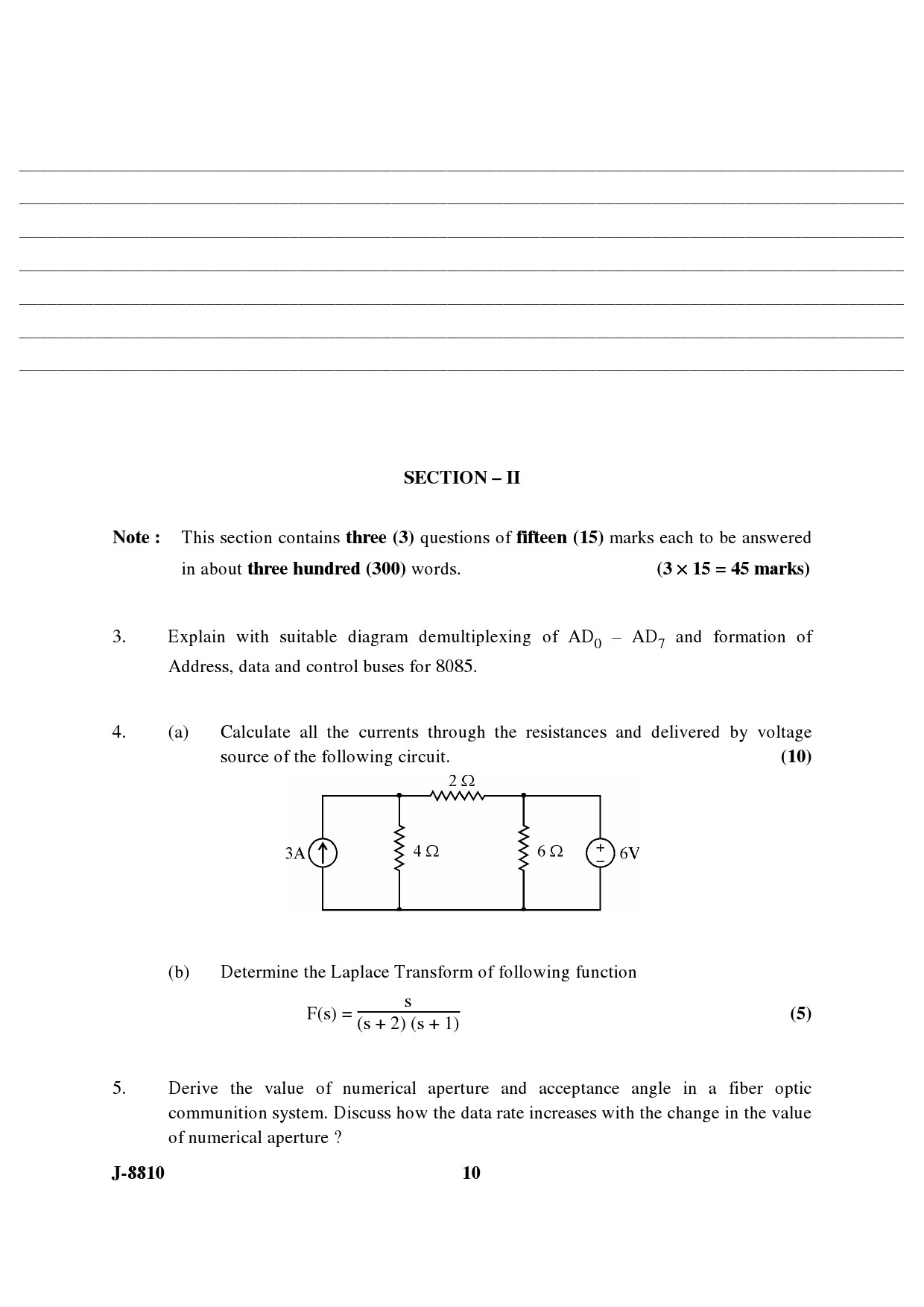 UGC NET Electronic Science Question Paper III June 2010 5