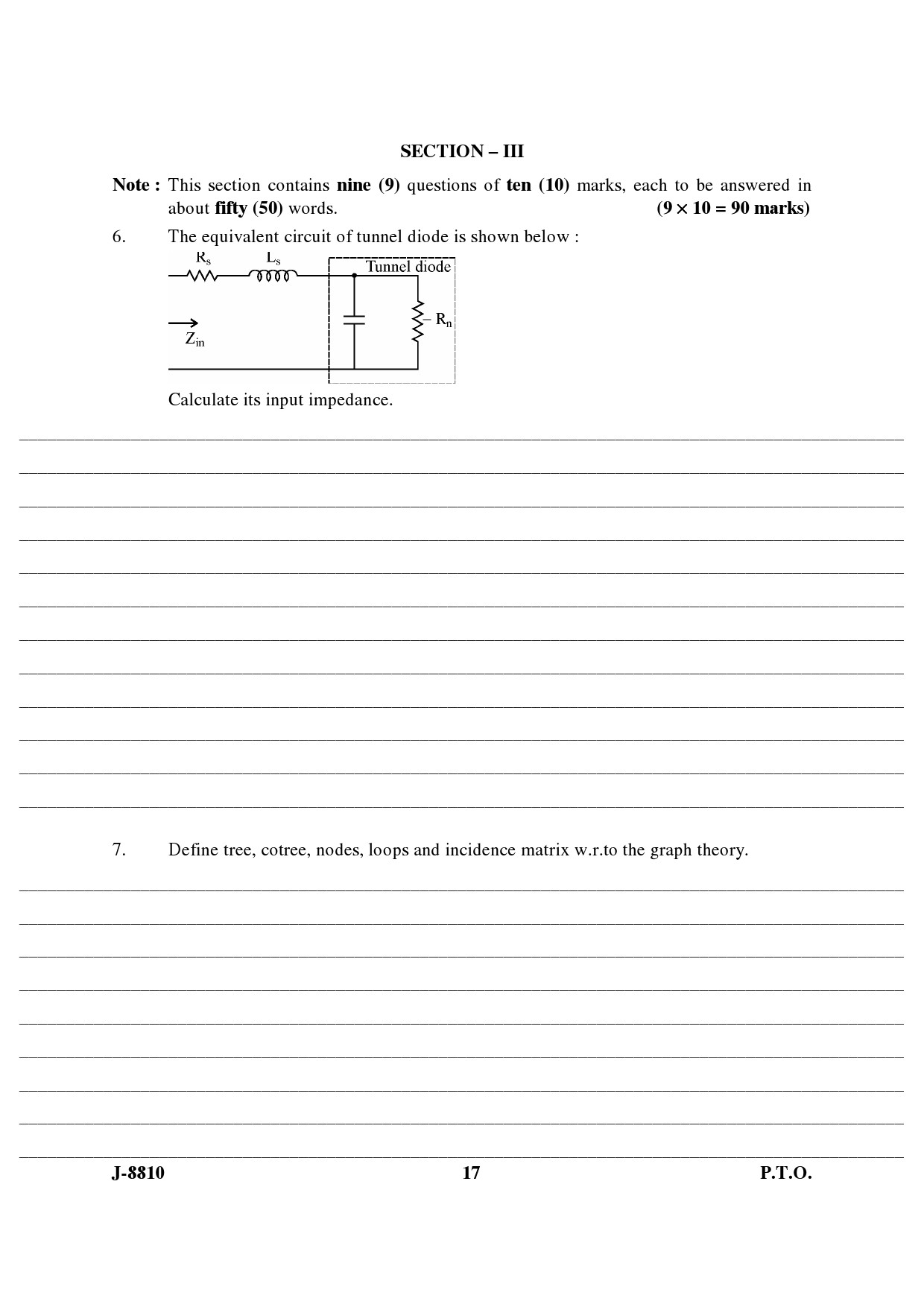 UGC NET Electronic Science Question Paper III June 2010 6