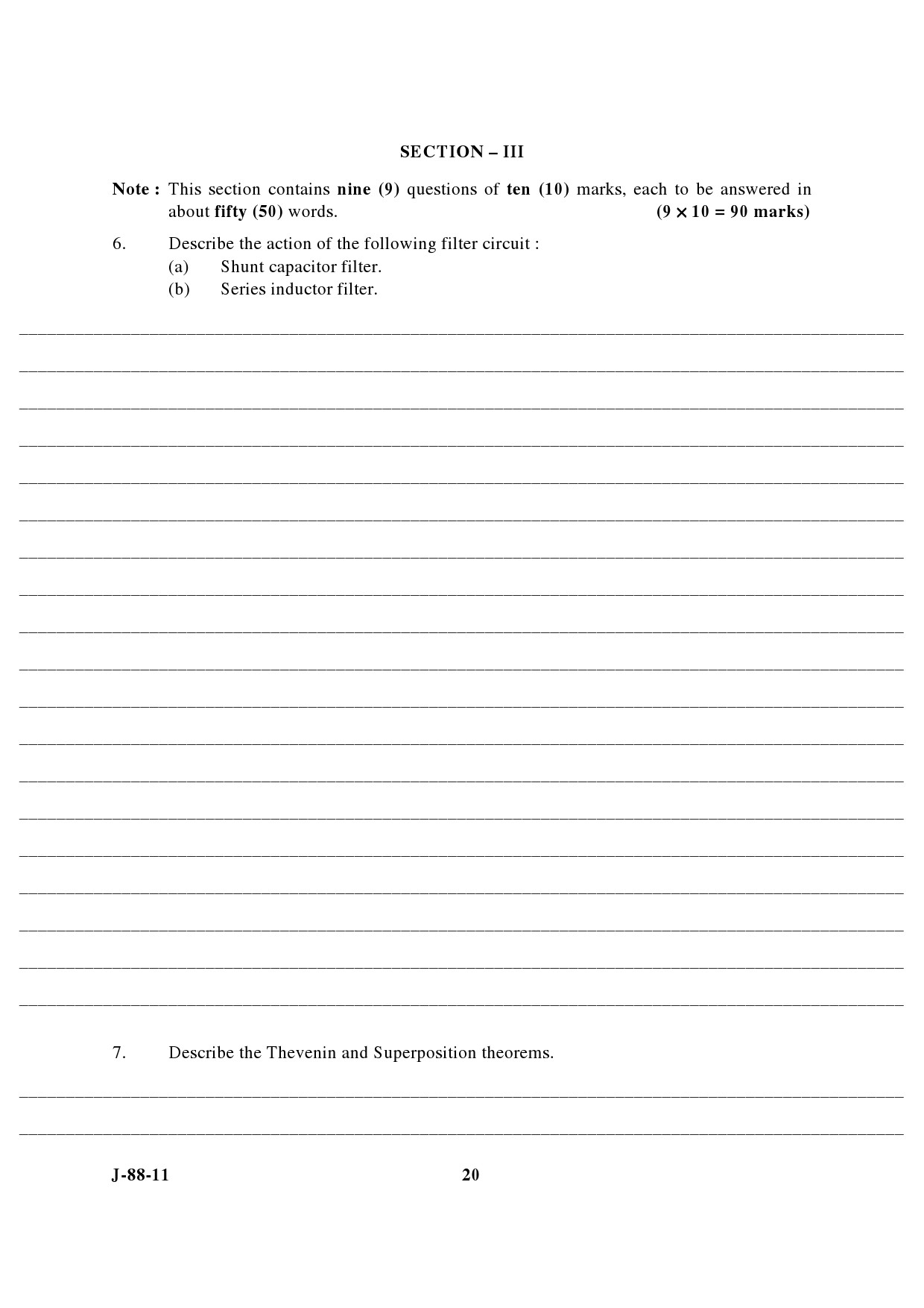 UGC NET Electronic Science Question Paper III June 2011 6