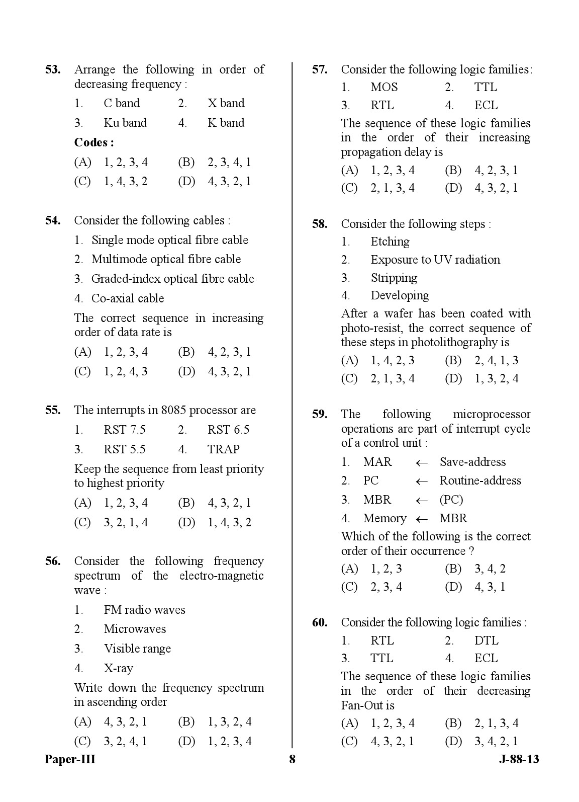 UGC NET Electronic Science Question Paper III June 2013 8