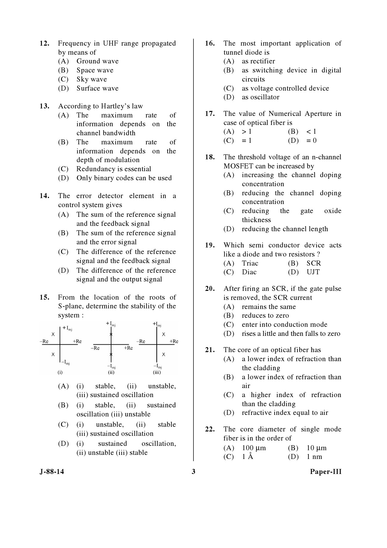 UGC NET Electronic Science Question Paper III June 2014 3