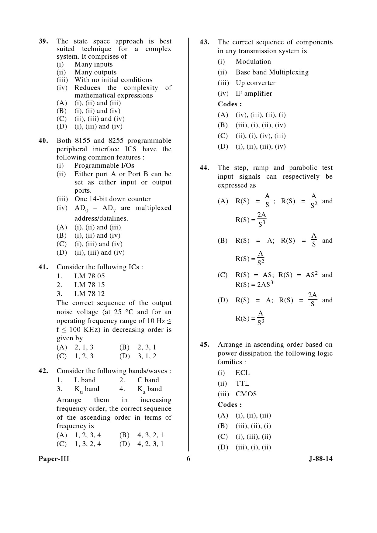 UGC NET Electronic Science Question Paper III June 2014 6