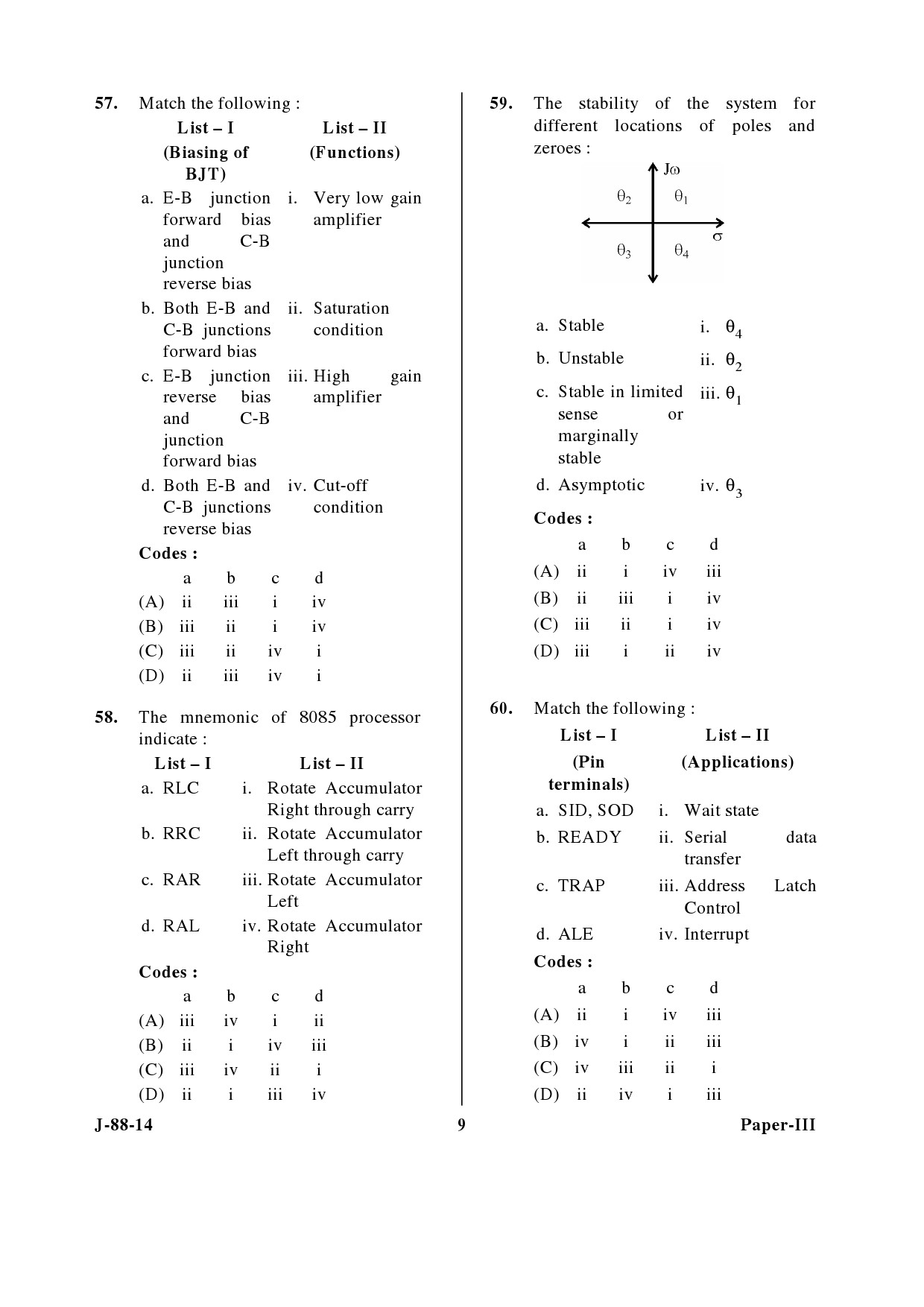 UGC NET Electronic Science Question Paper III June 2014 9