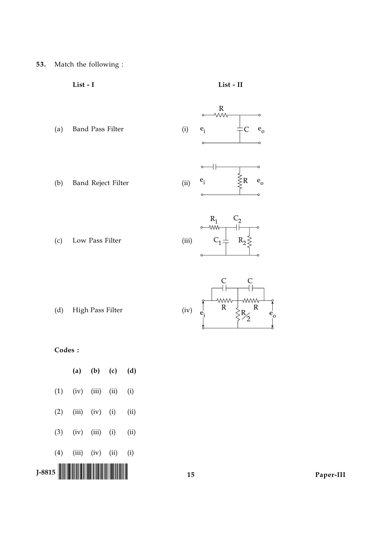 UGC NET Electronic Science Question Paper III June 2015 15