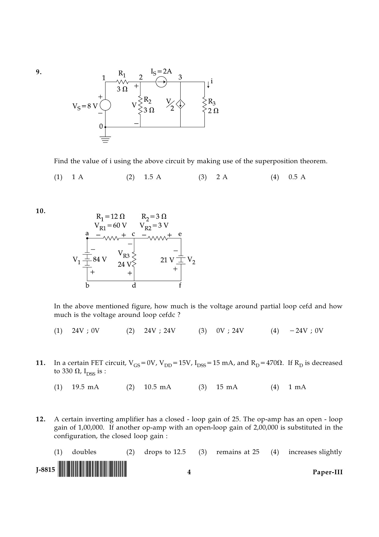 UGC NET Electronic Science Question Paper III June 2015 4