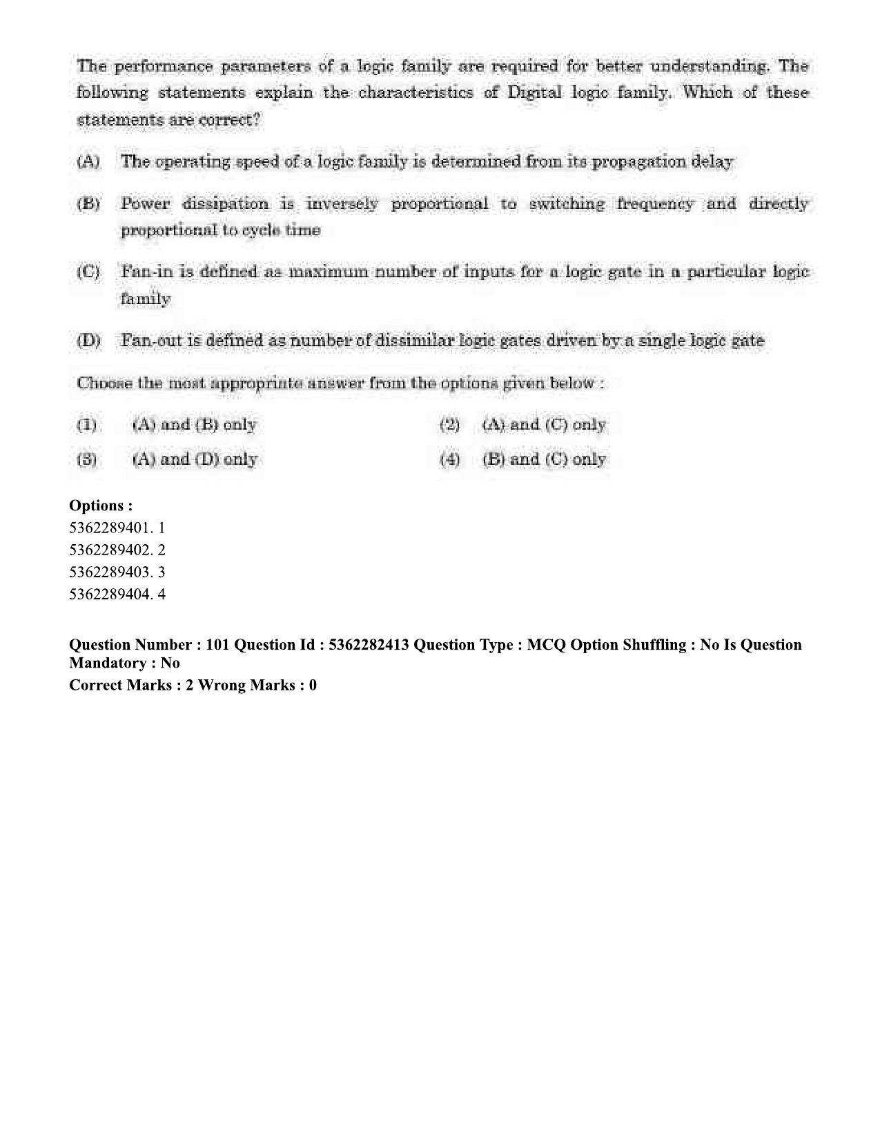 UGC NET Electronic Science Question Paper September 2020 100