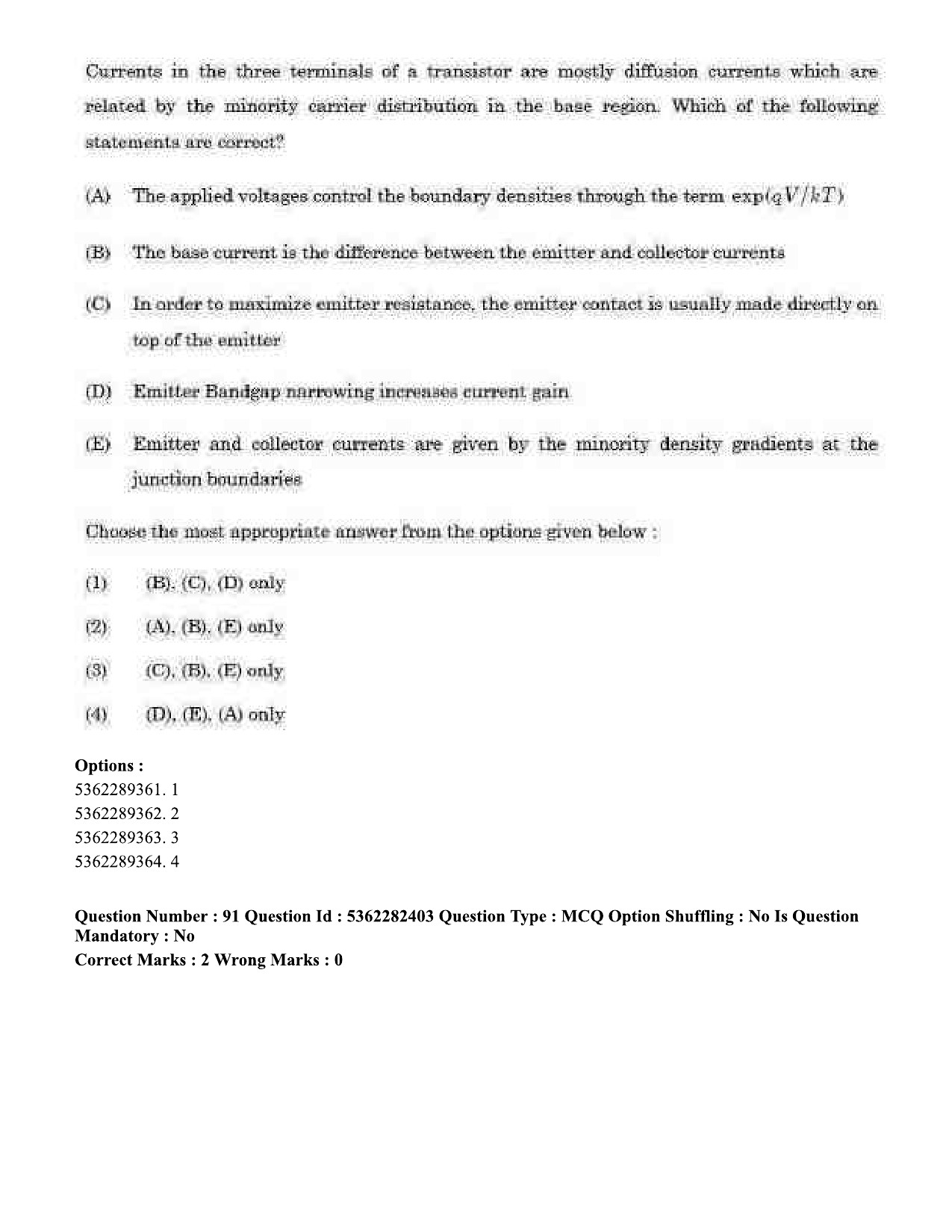 UGC NET Electronic Science Question Paper September 2020 82