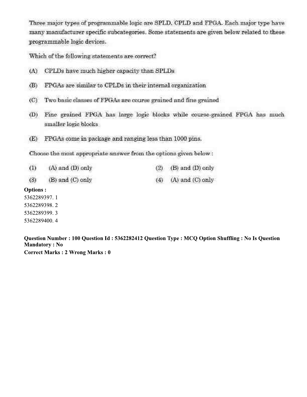 UGC NET Electronic Science Question Paper September 2020 98