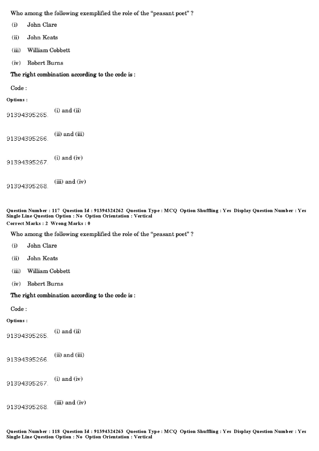 UGC NET English Question Paper December 2018 102