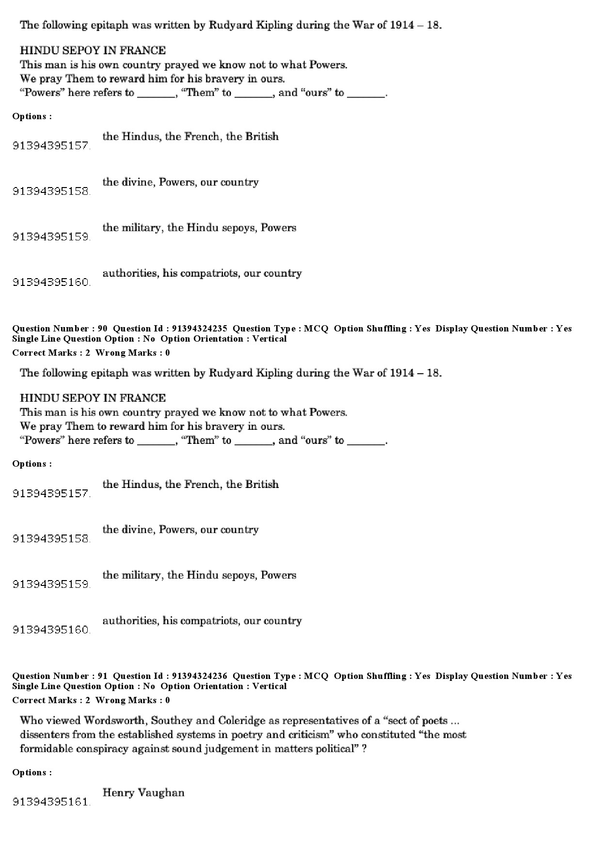 UGC NET English Question Paper December 2018 80