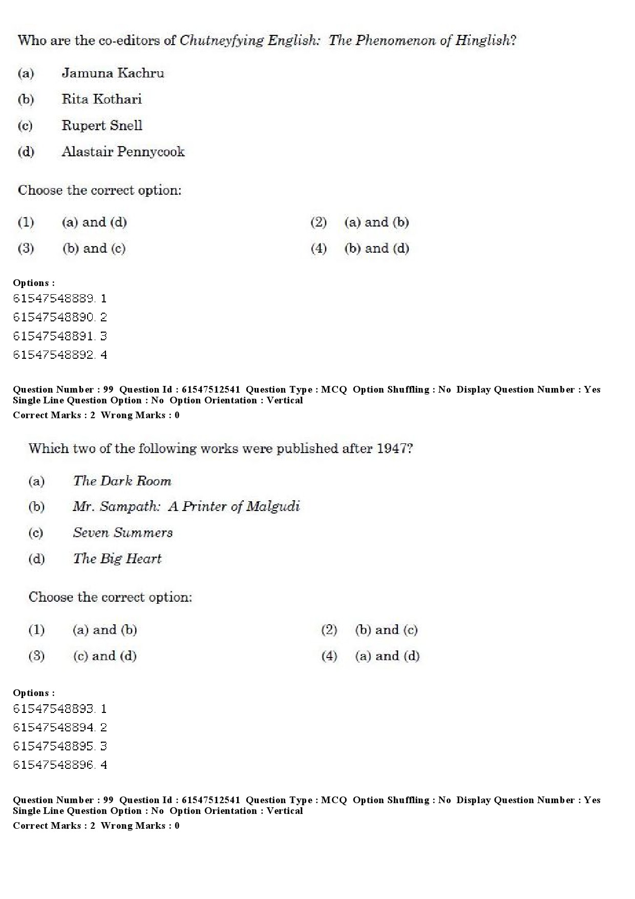 UGC NET English Question Paper December 2019 78