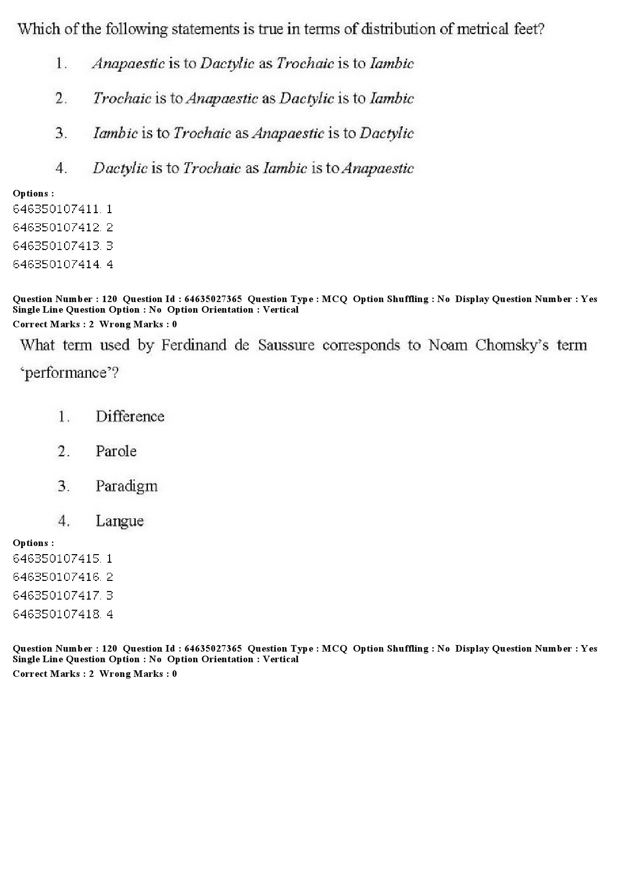 UGC NET English Question Paper June 2019 114