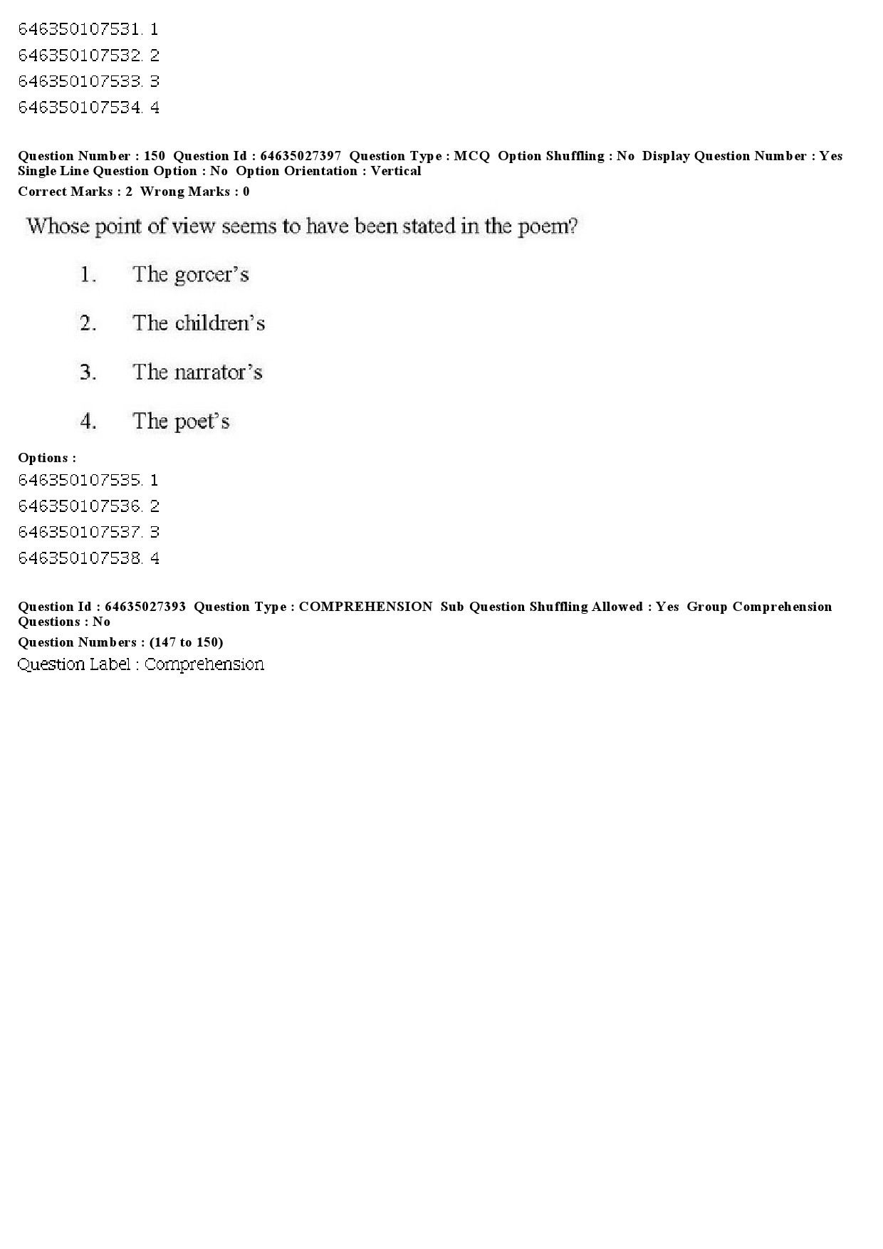 UGC NET English Question Paper June 2019 145