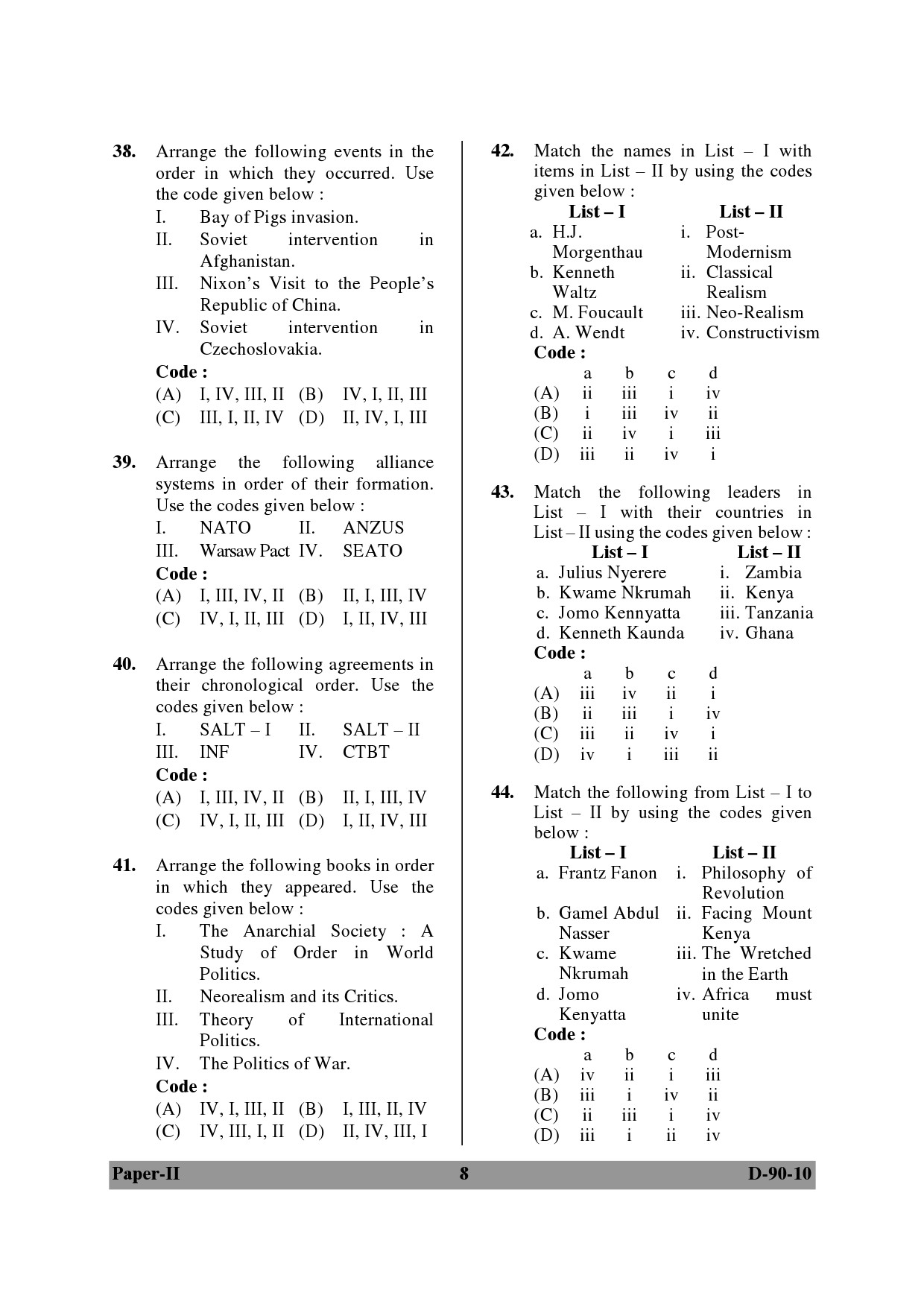 UGC NET Environmental Science Question Paper II Set 2 December 2010 8