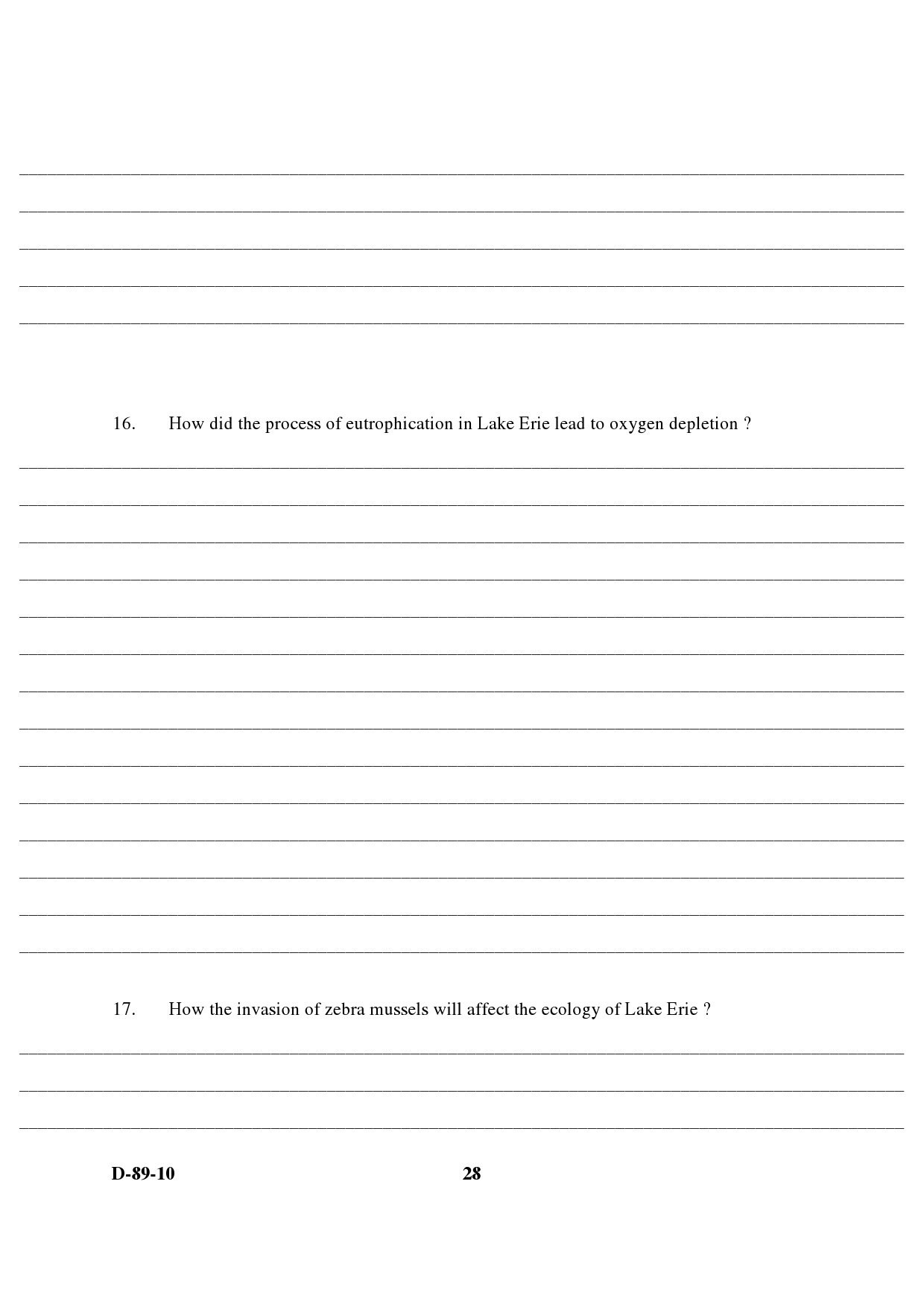 UGC NET Environmental Science Question Paper III December 2010 14