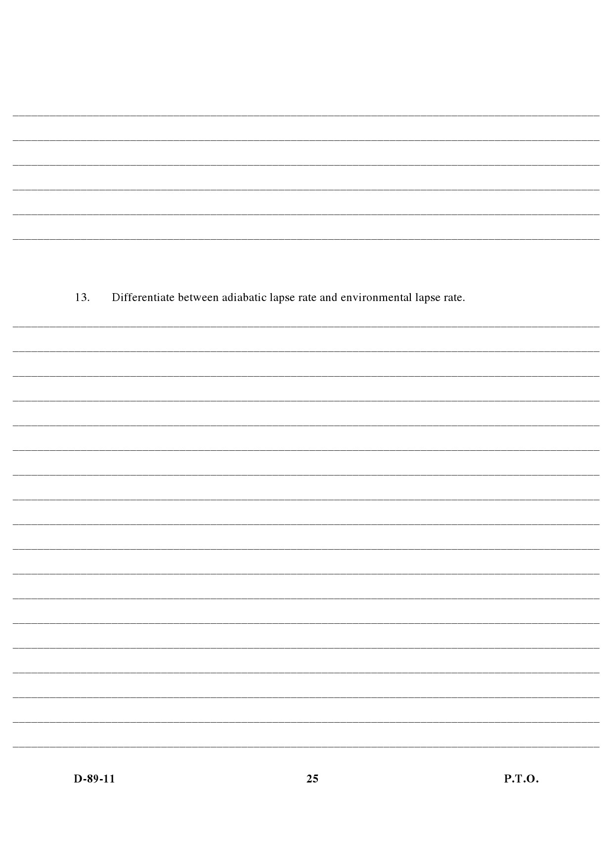 UGC NET Environmental Science Question Paper III December 2011 11