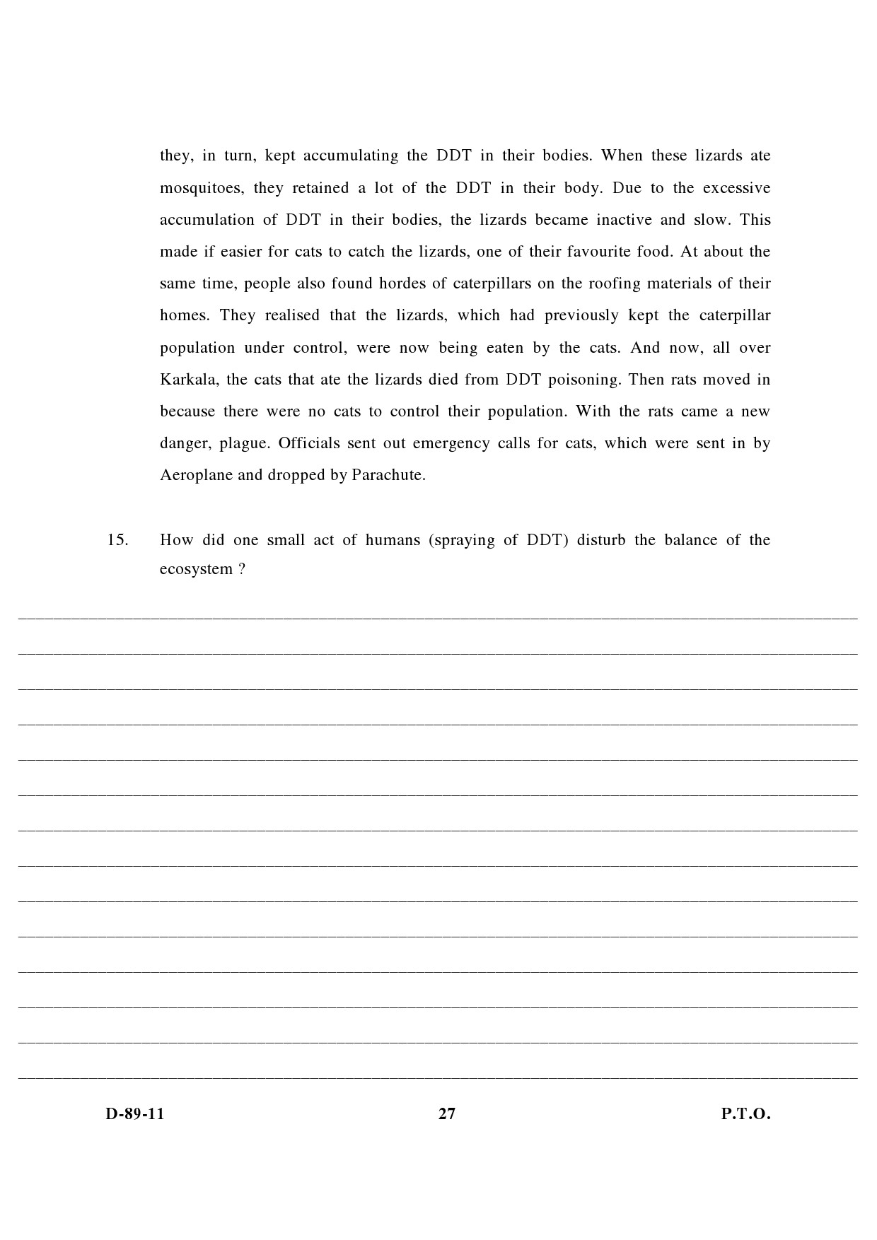 UGC NET Environmental Science Question Paper III December 2011 13