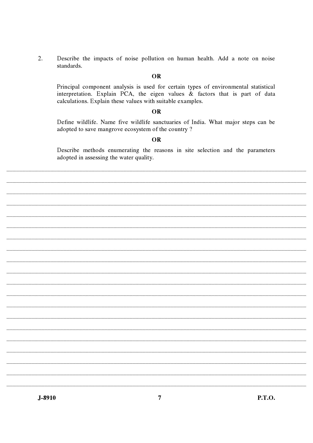 UGC NET Environmental Science Question Paper III June 2010 4