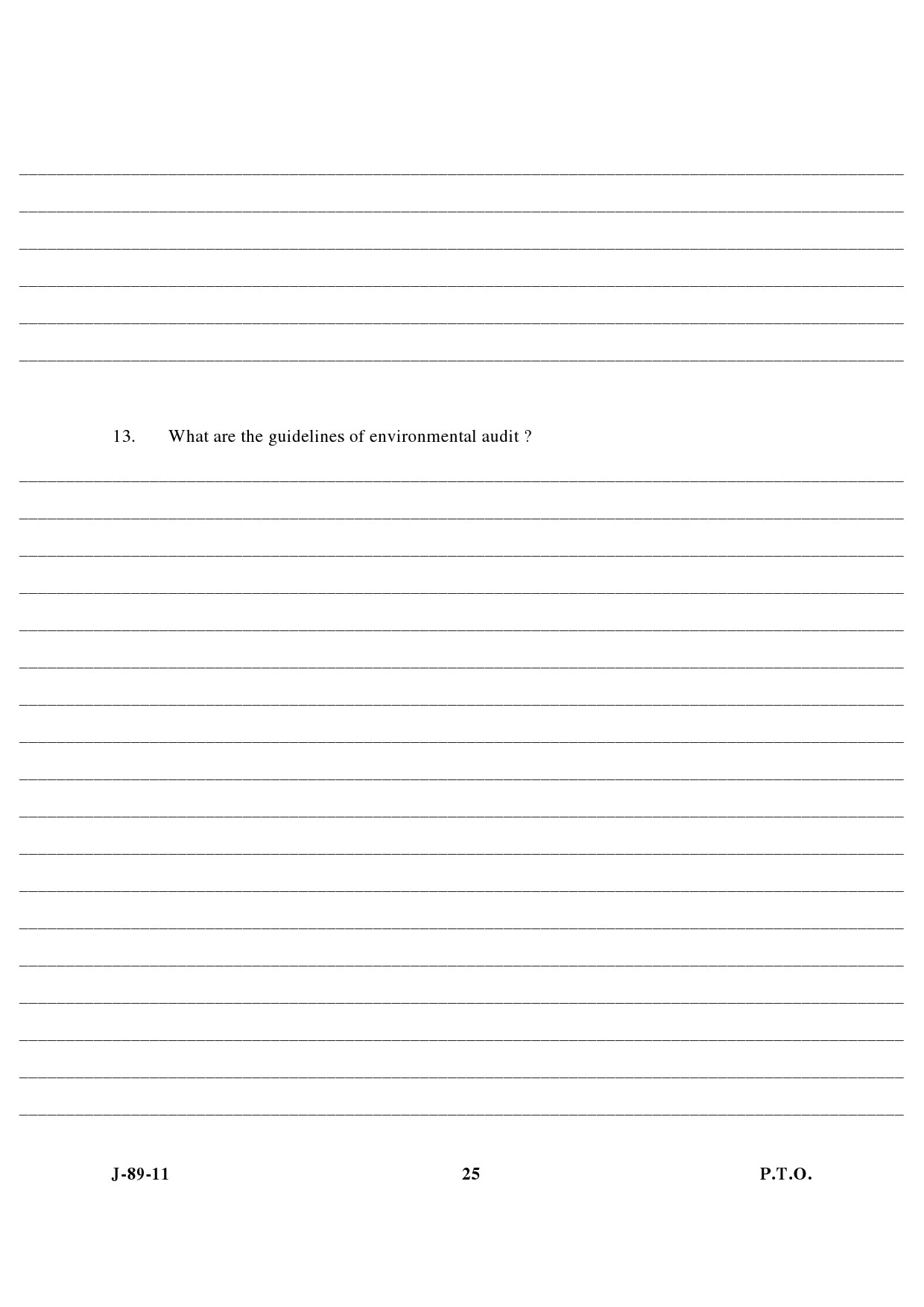 UGC NET Environmental Science Question Paper III June 2011 11