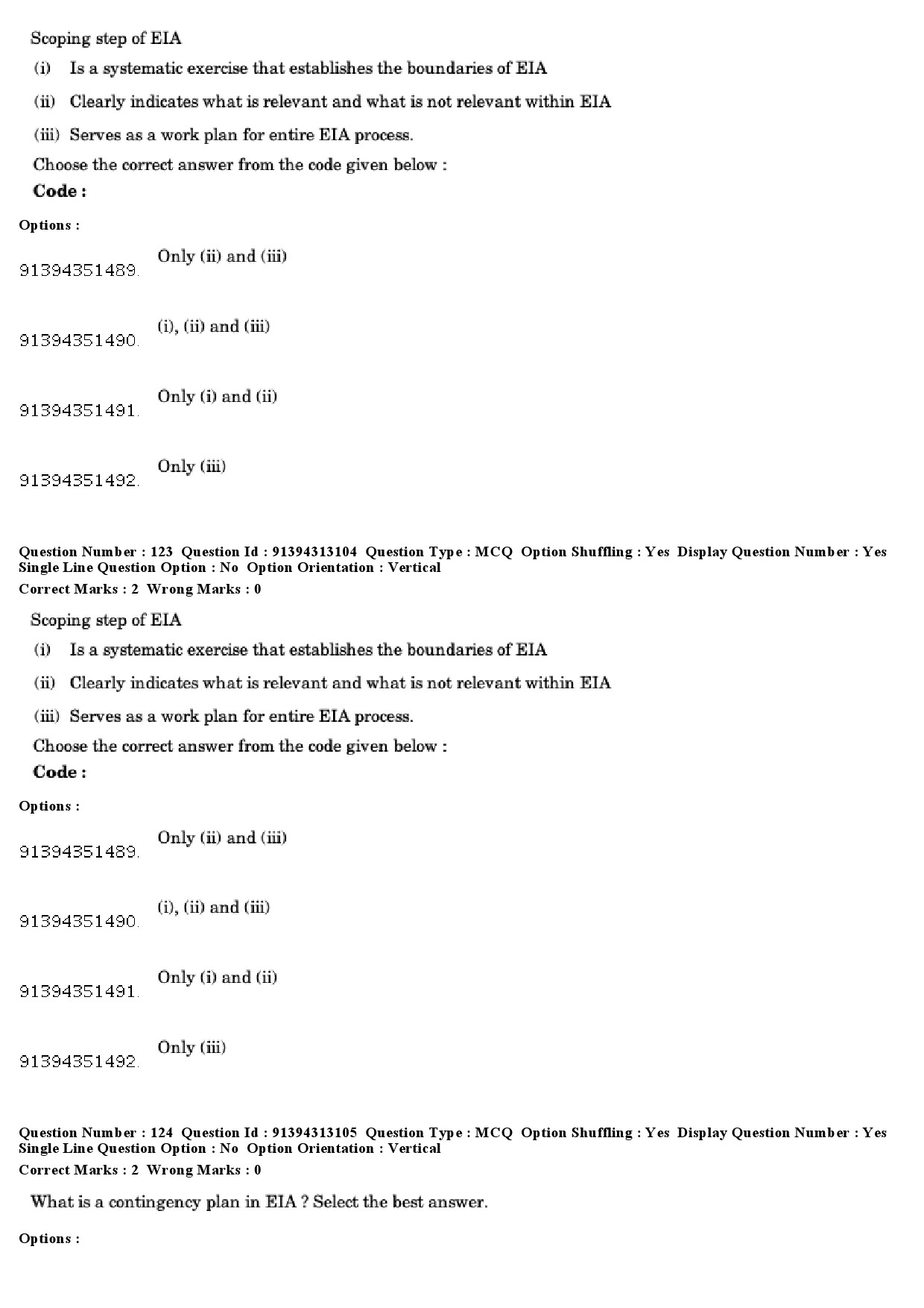 UGC NET Environmental Sciences Question Paper December 2018 104