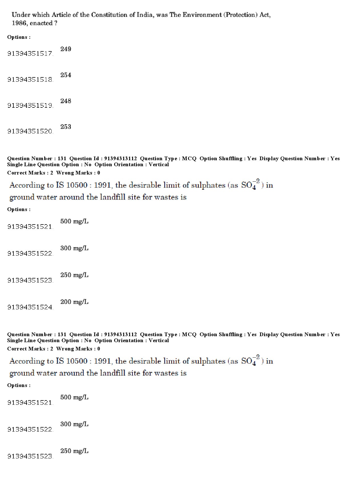 UGC NET Environmental Sciences Question Paper December 2018 110