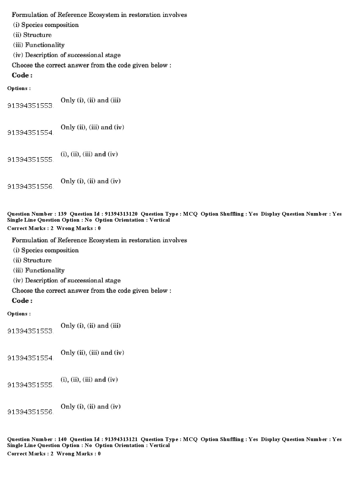 UGC NET Environmental Sciences Question Paper December 2018 117