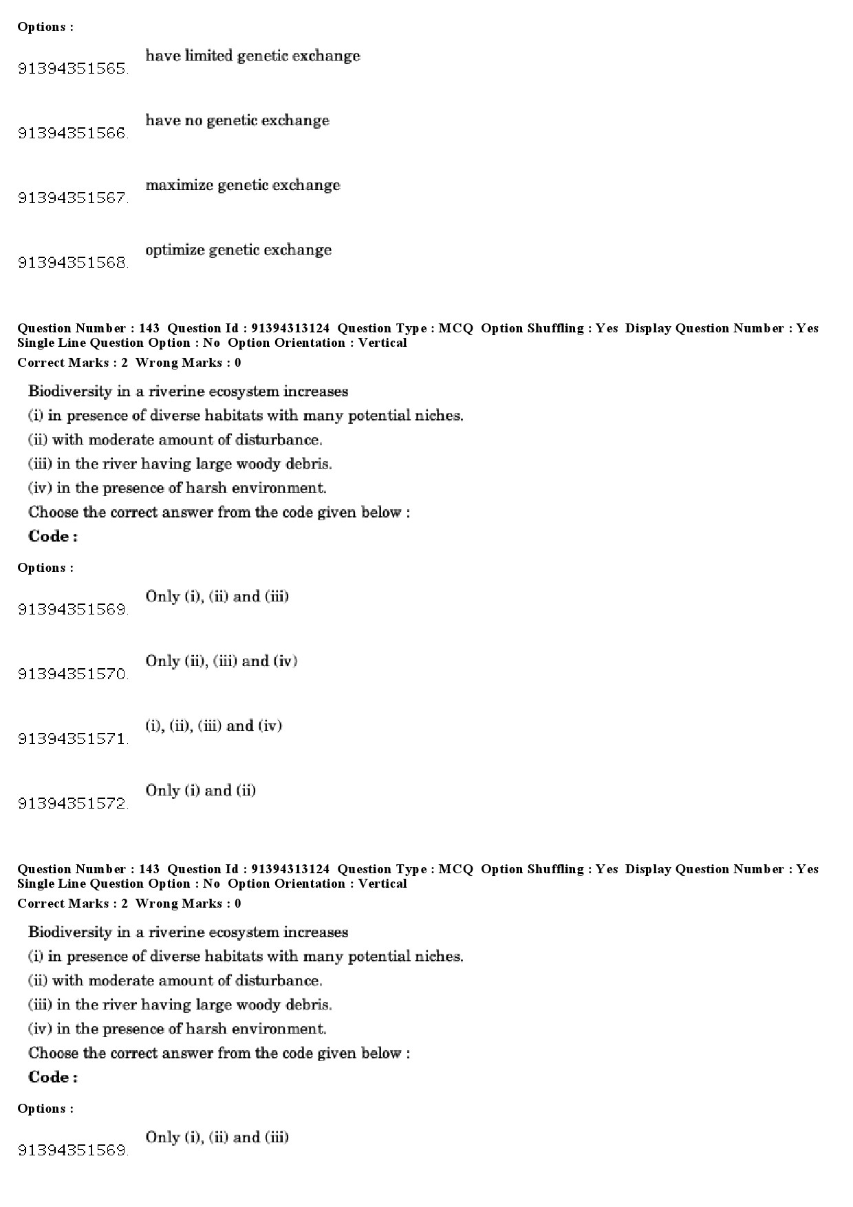 UGC NET Environmental Sciences Question Paper December 2018 120