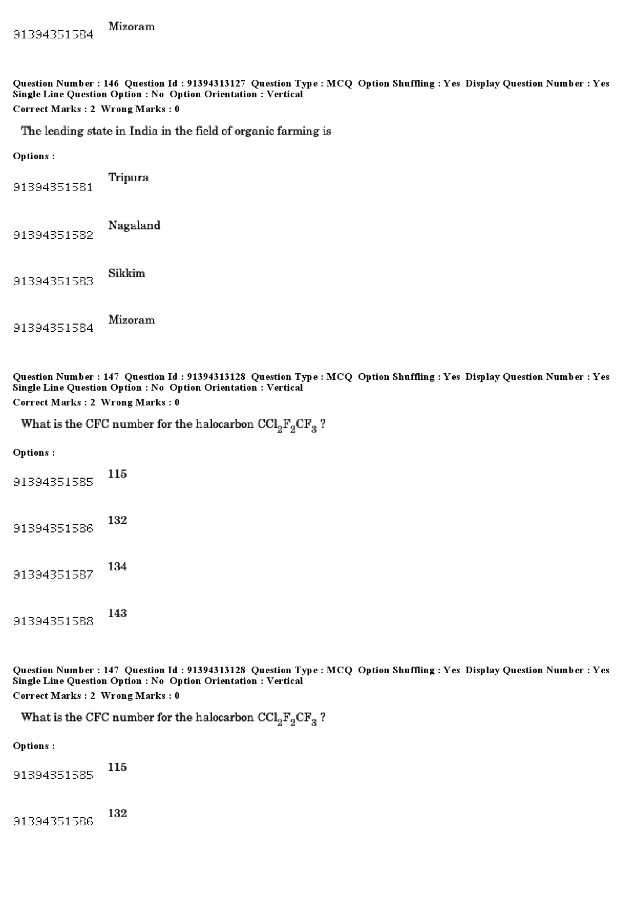 UGC NET Environmental Sciences Question Paper December 2018 123