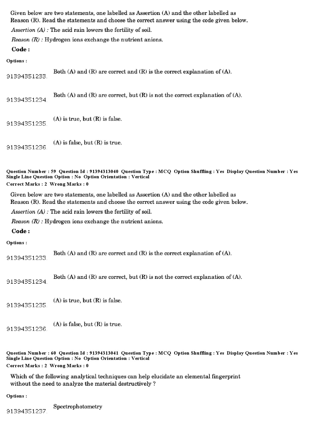 UGC NET Environmental Sciences Question Paper December 2018 54