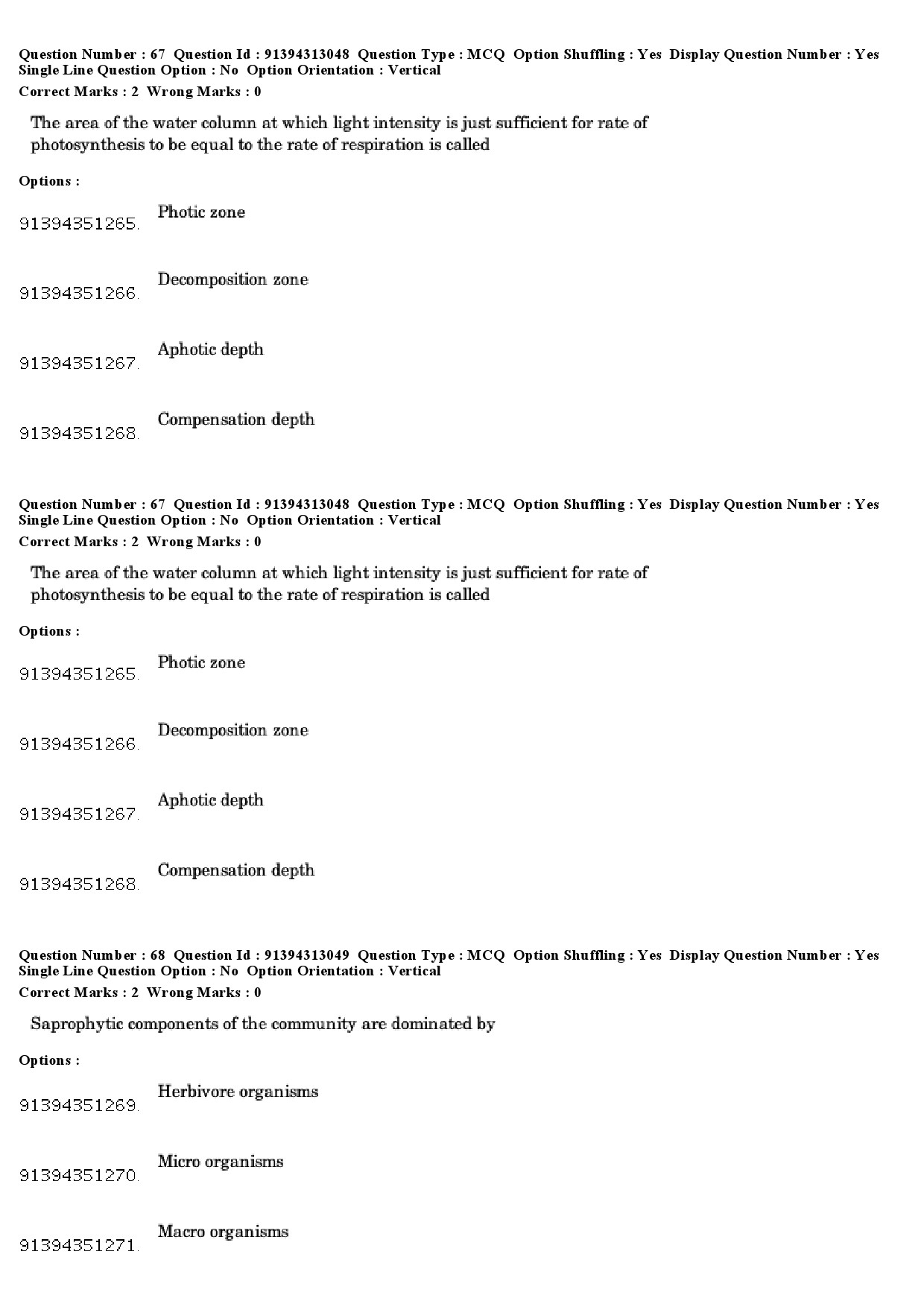 UGC NET Environmental Sciences Question Paper December 2018 60