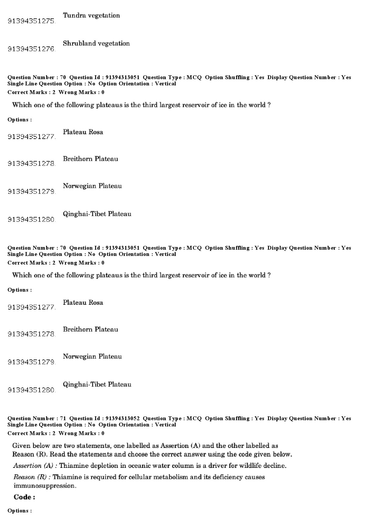 UGC NET Environmental Sciences Question Paper December 2018 62