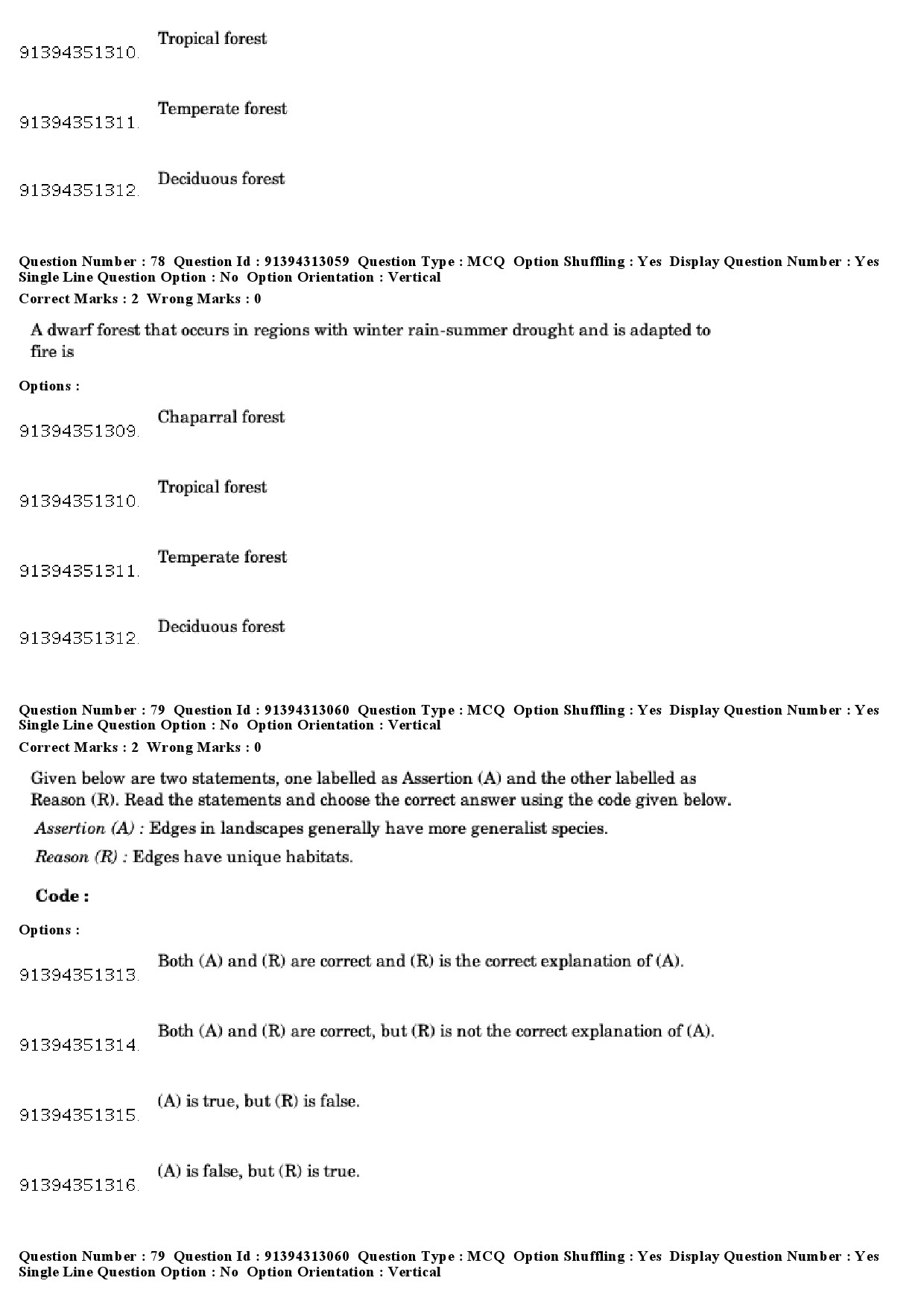 UGC NET Environmental Sciences Question Paper December 2018 68