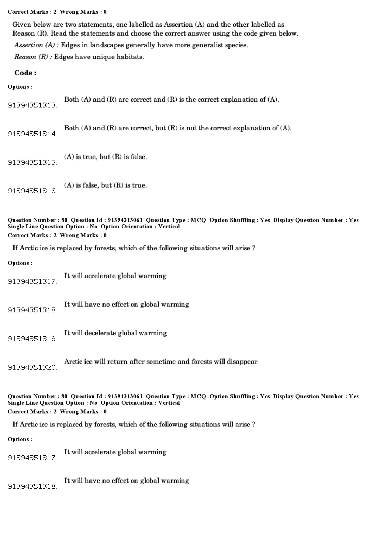 UGC NET Environmental Sciences Question Paper December 2018 69