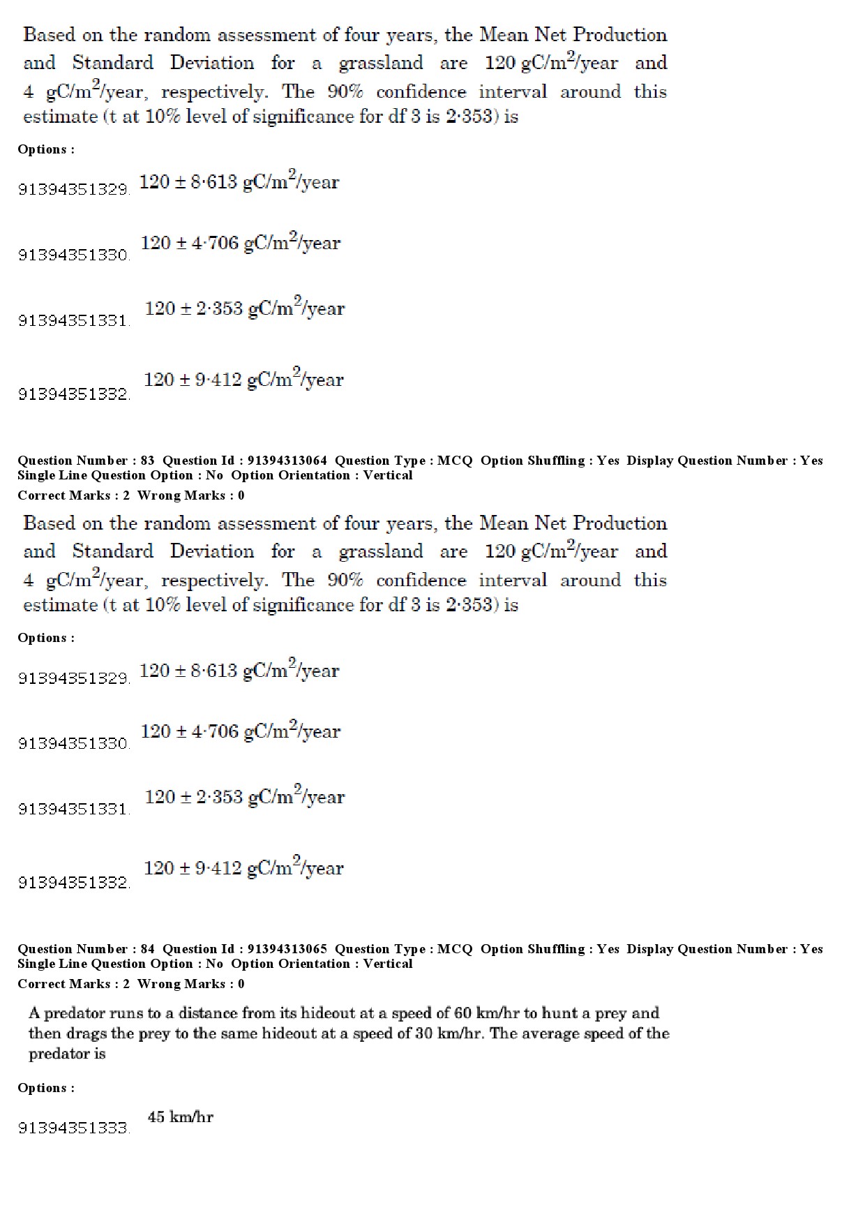 UGC NET Environmental Sciences Question Paper December 2018 72