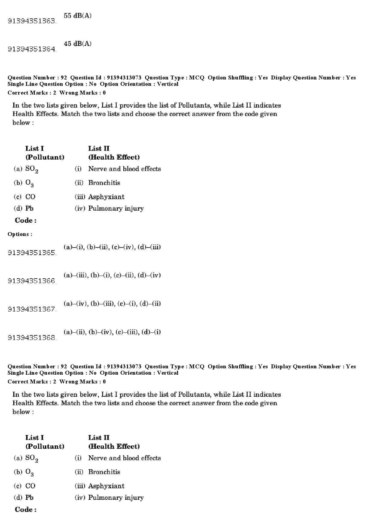 UGC NET Environmental Sciences Question Paper December 2018 79