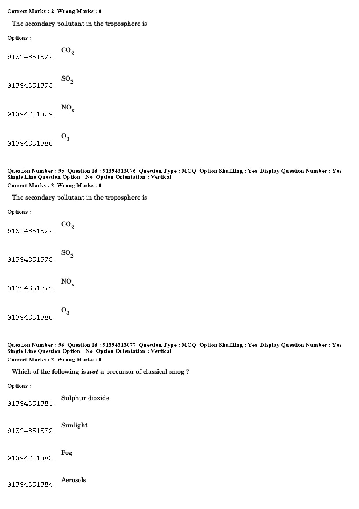 UGC NET Environmental Sciences Question Paper December 2018 82