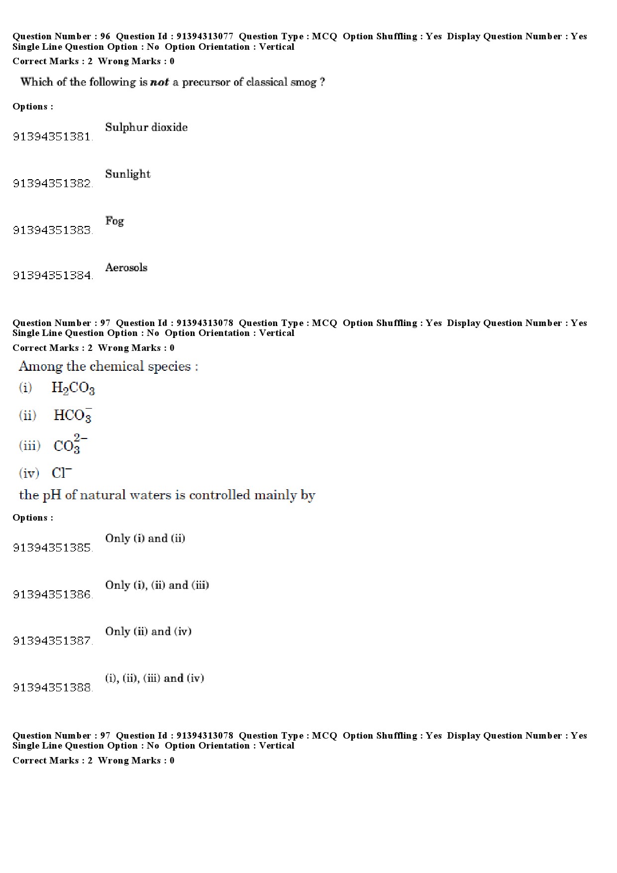 UGC NET Environmental Sciences Question Paper December 2018 83