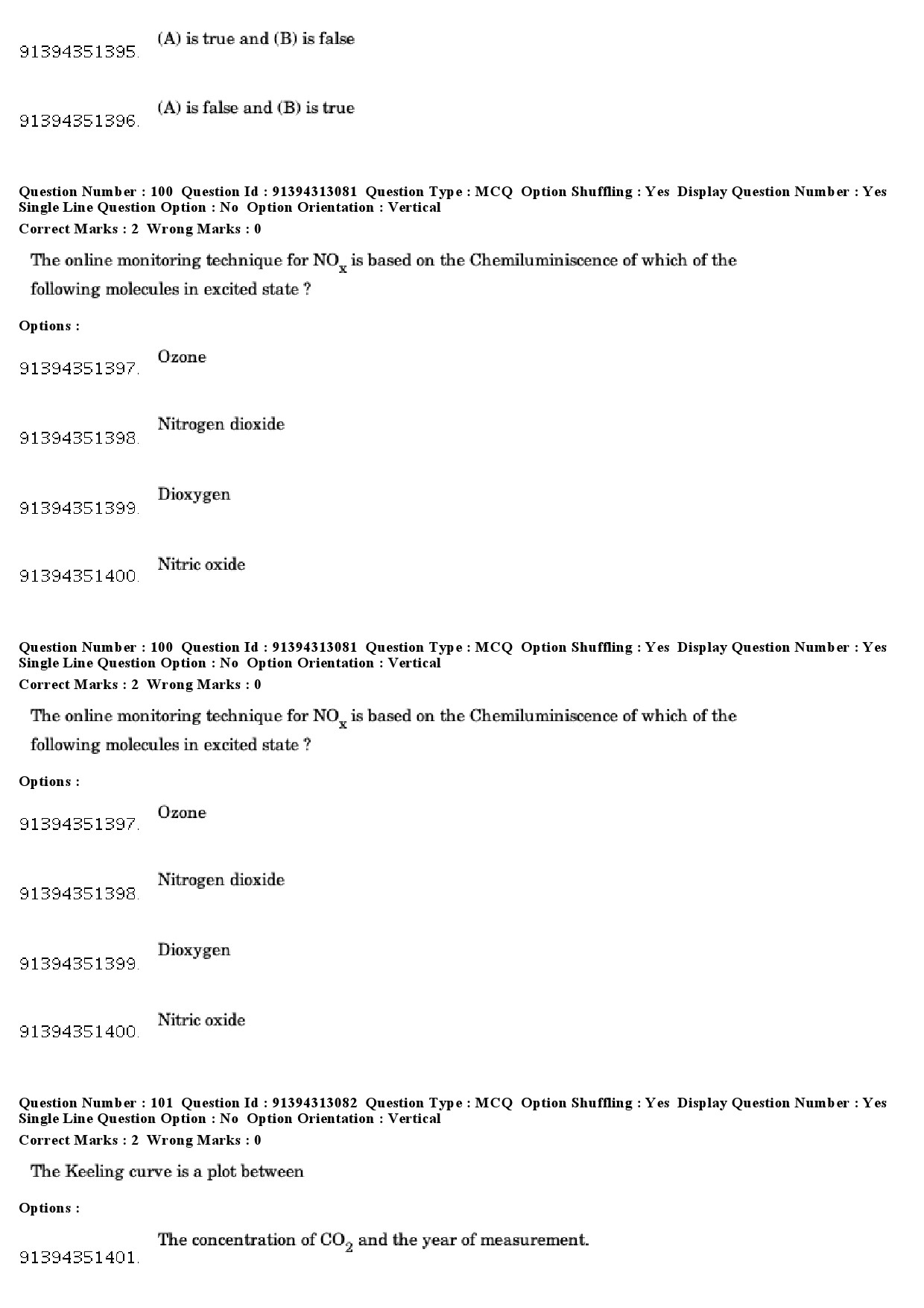 UGC NET Environmental Sciences Question Paper December 2018 86