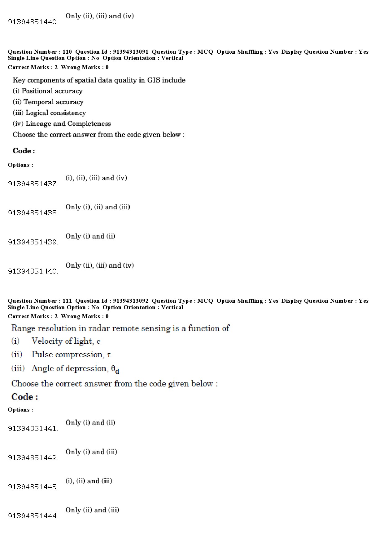 UGC NET Environmental Sciences Question Paper December 2018 94