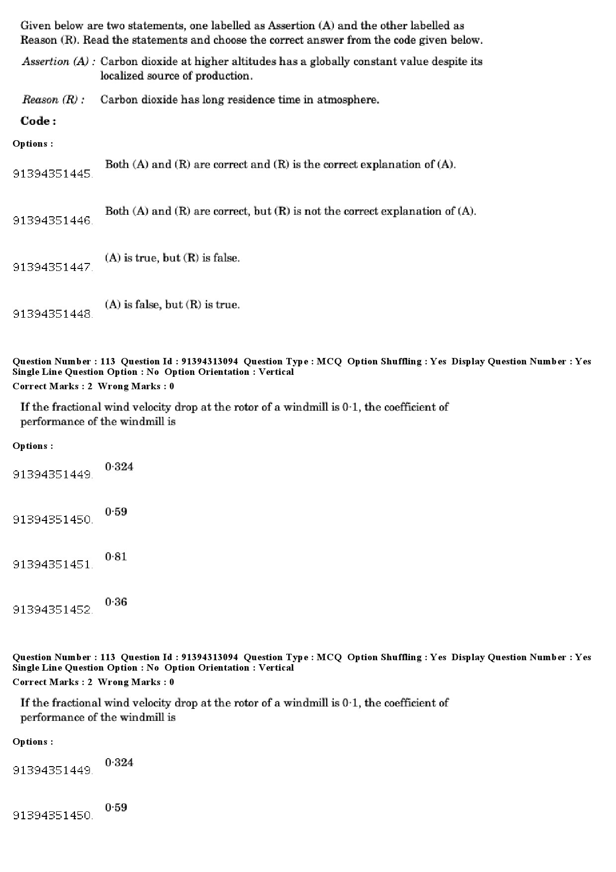 UGC NET Environmental Sciences Question Paper December 2018 96