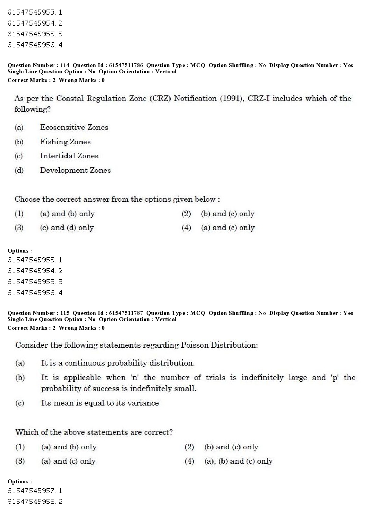 UGC NET Environmental Sciences Question Paper December 2019 105