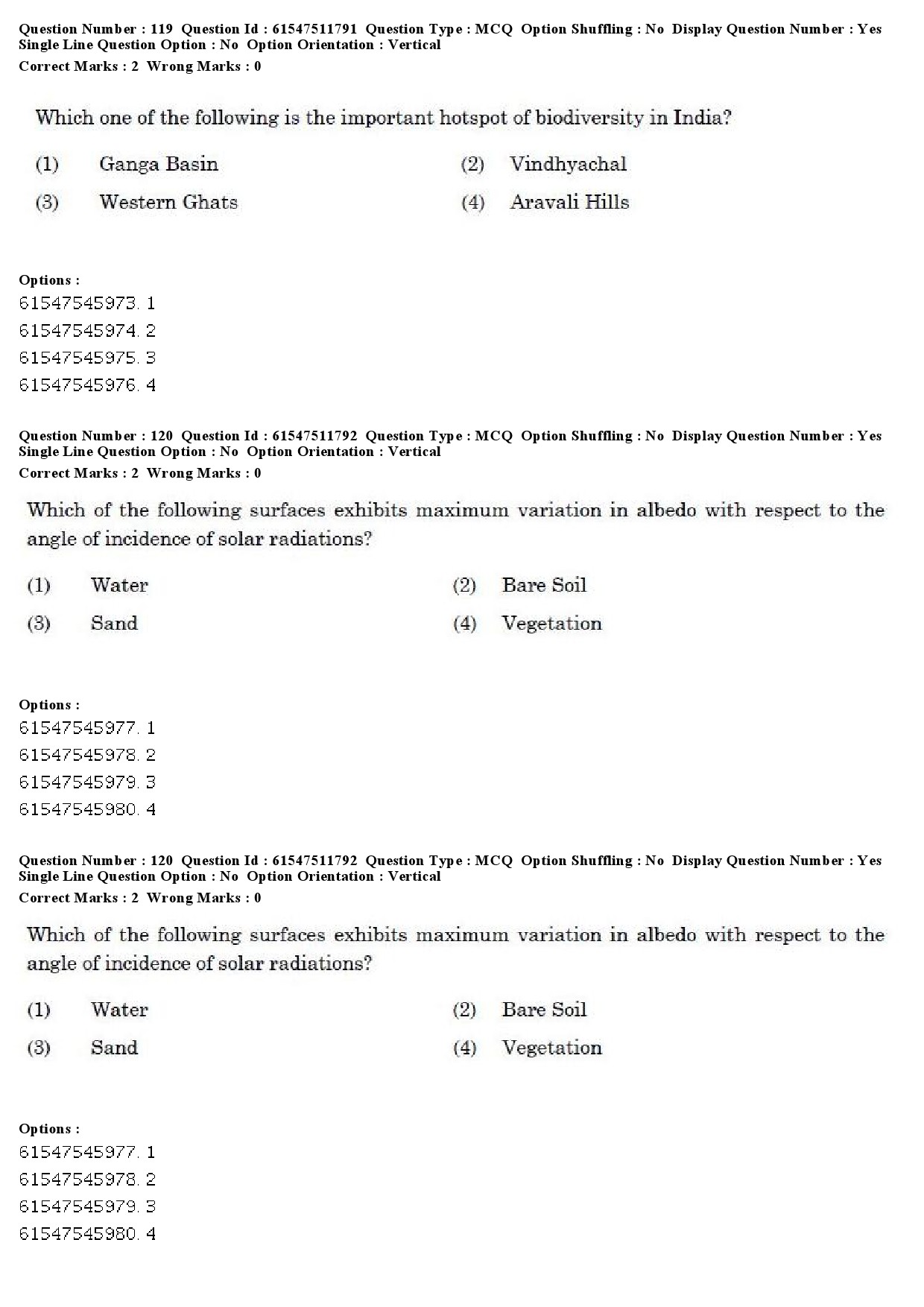 UGC NET Environmental Sciences Question Paper December 2019 111