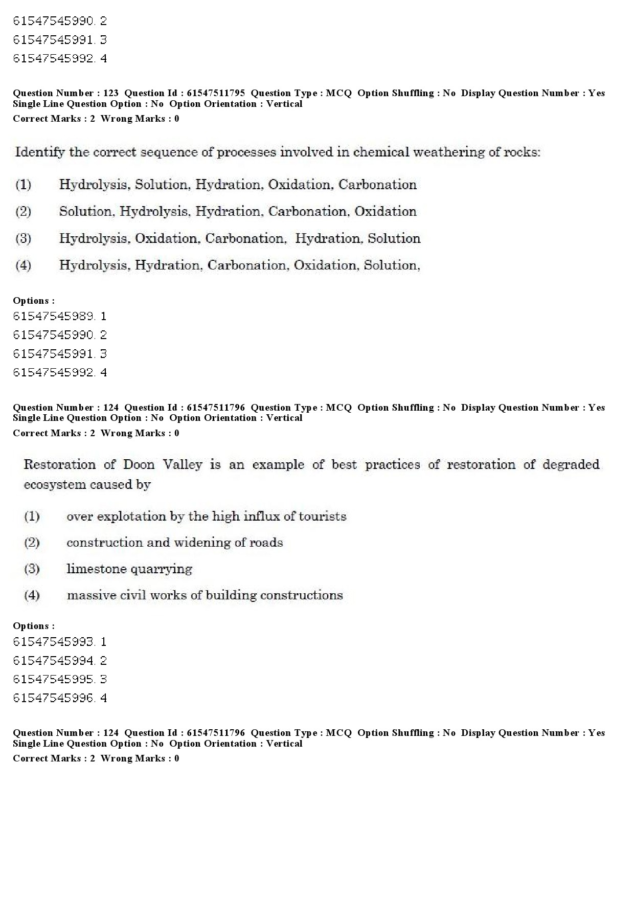 UGC NET Environmental Sciences Question Paper December 2019 114