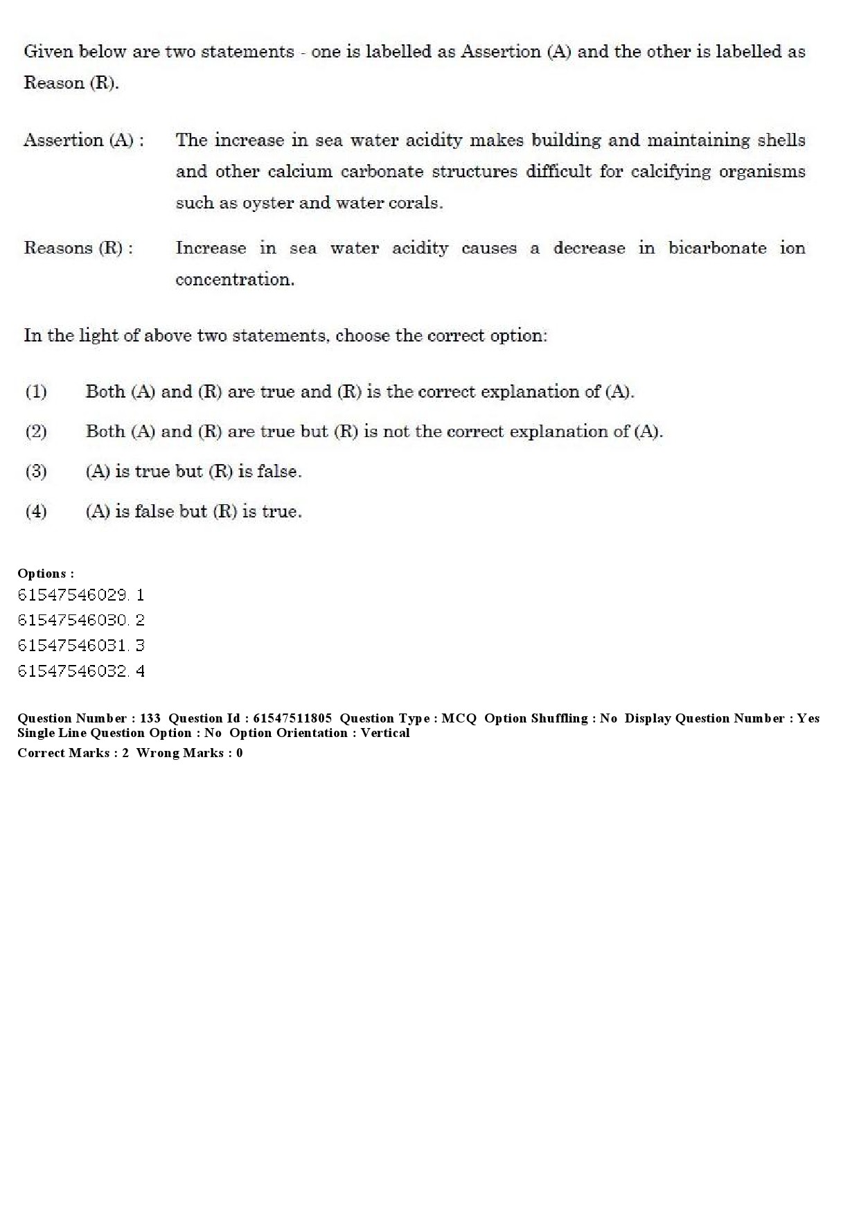 UGC NET Environmental Sciences Question Paper December 2019 130