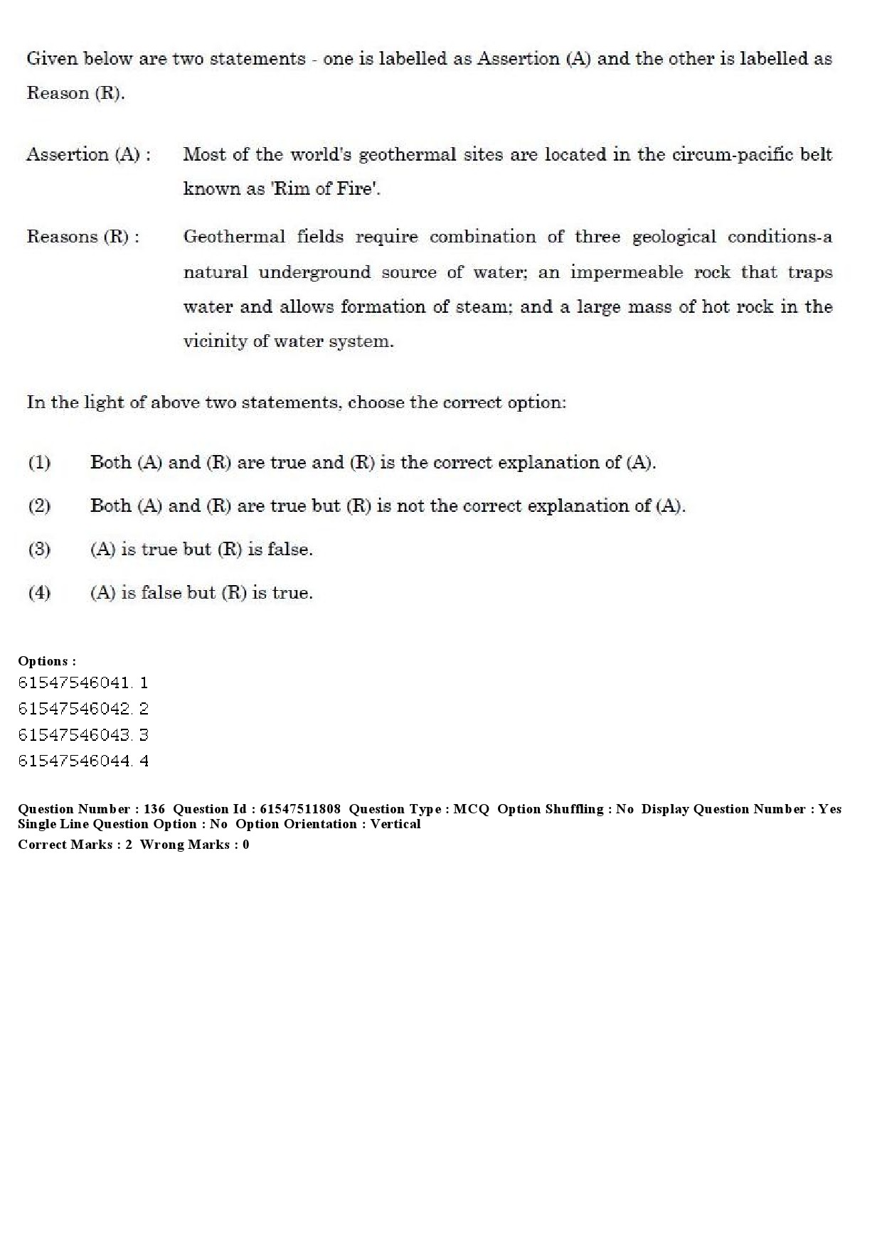 UGC NET Environmental Sciences Question Paper December 2019 136