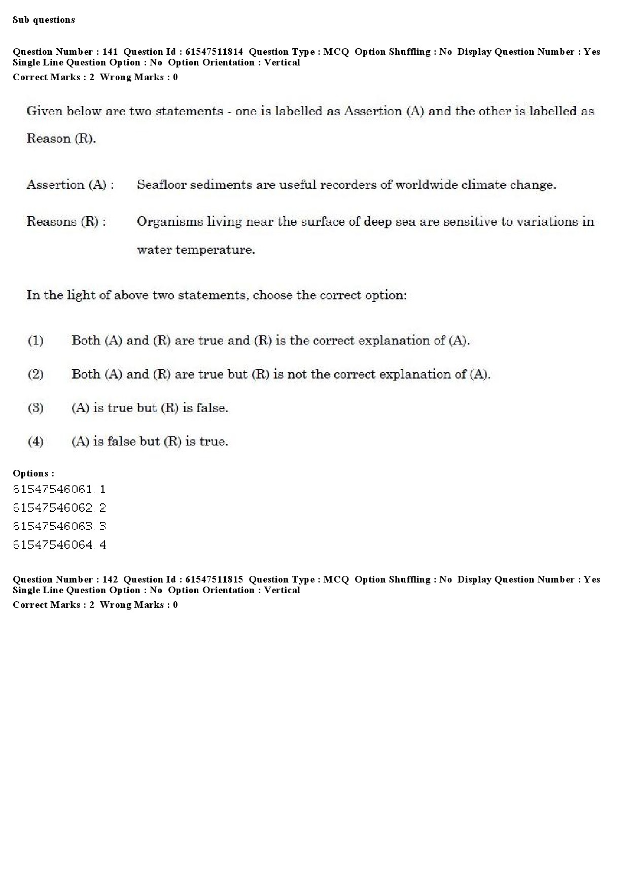 UGC NET Environmental Sciences Question Paper December 2019 144