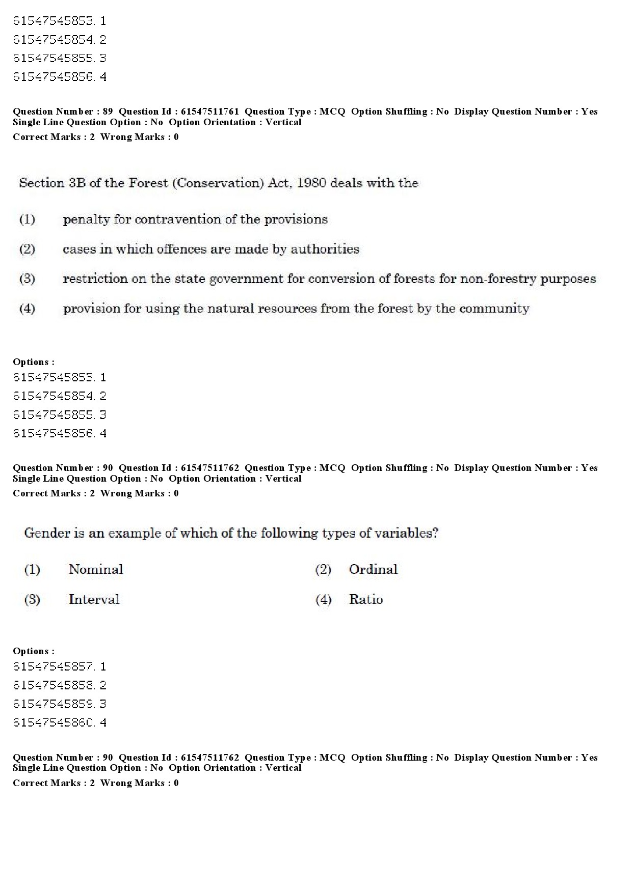 UGC NET Environmental Sciences Question Paper December 2019 82