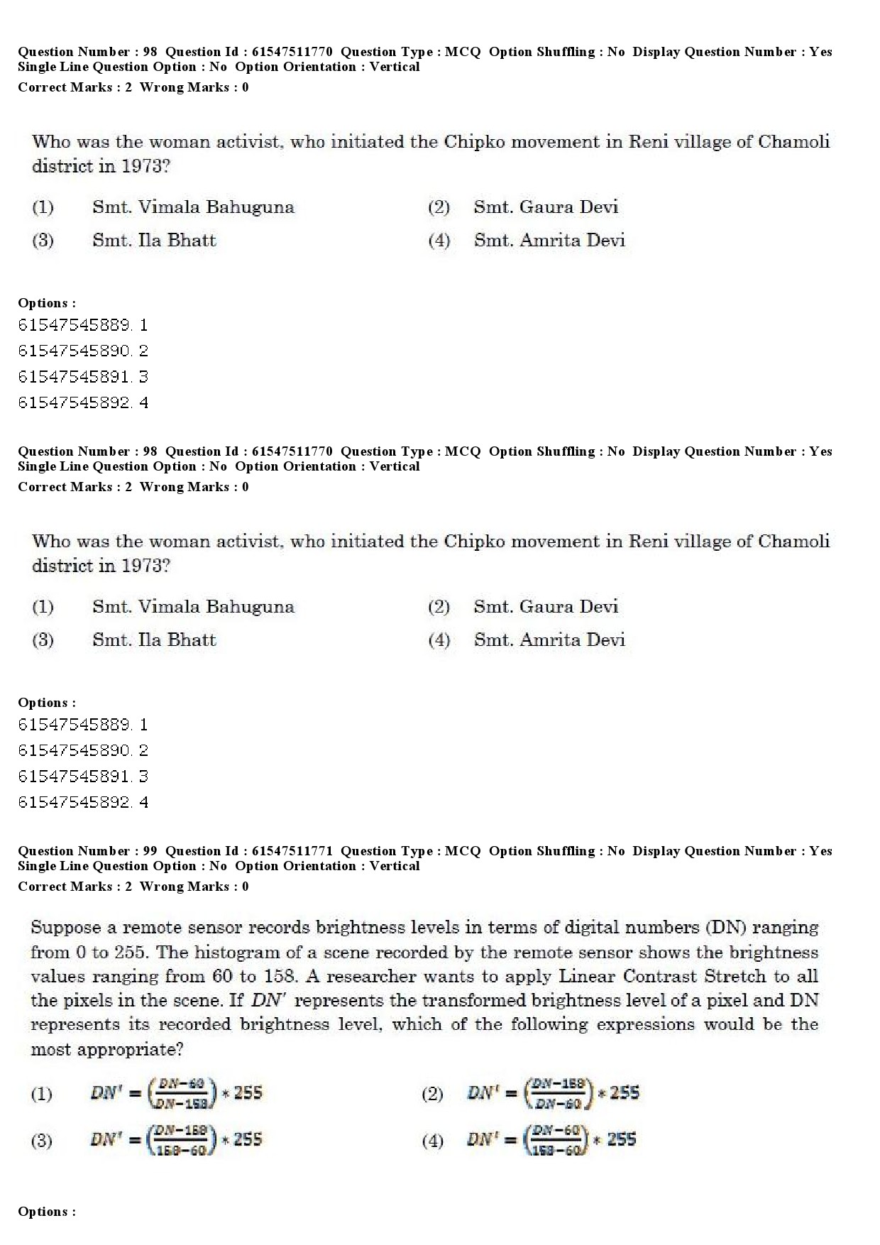 UGC NET Environmental Sciences Question Paper December 2019 89