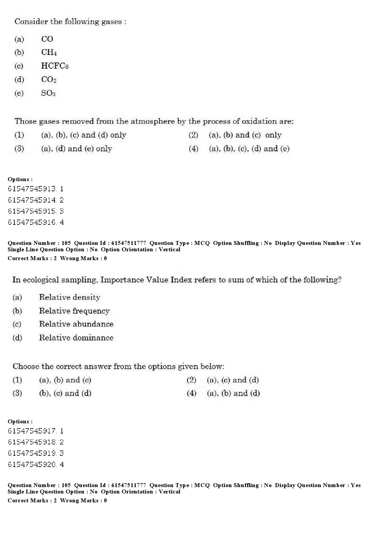 UGC NET Environmental Sciences Question Paper December 2019 95