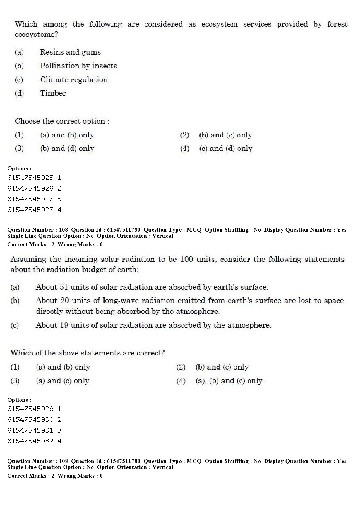 UGC NET Environmental Sciences Question Paper December 2019 98